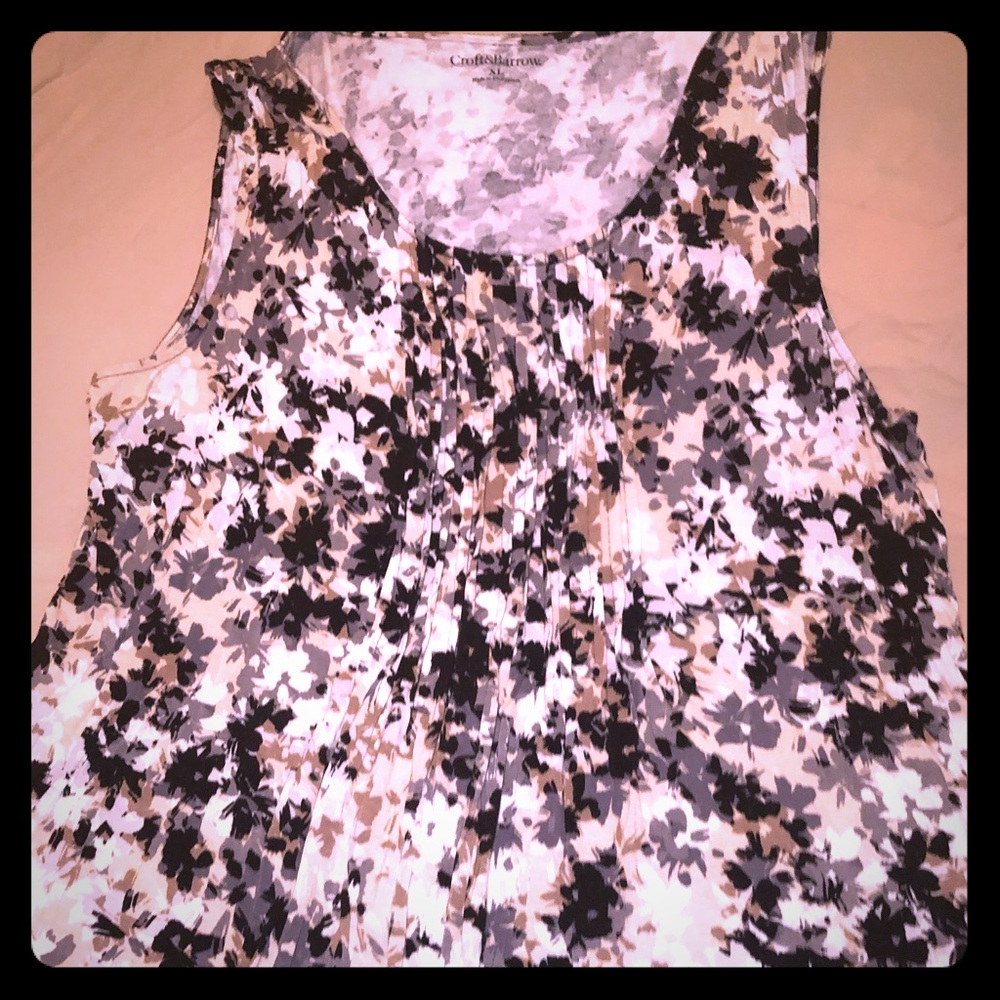 Croft & Barrow Tank Floral XL EUC